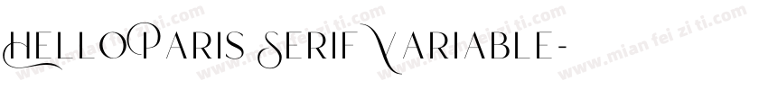 Hello Paris Serif Variable字体转换